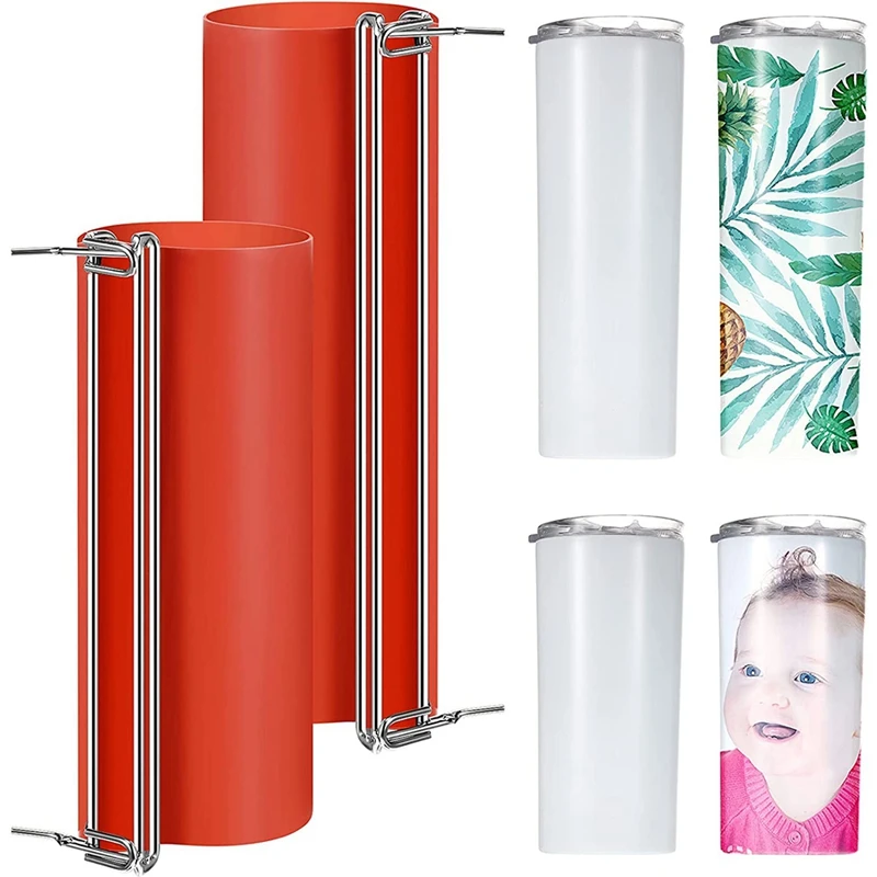 

2 Pieces Sublimation Mug Wrap 11 Oz And 15 Oz Silicone Cup Clamp Cup Transfer Mug Wrap Cup Mould Clamp For Printing Mugs