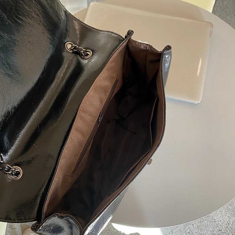 Chain Strap Crossbody Bags For Women Fashion Designer Handbags Female Messenger Bags Plaid Pu Leather Women Chain Shoulder Bag