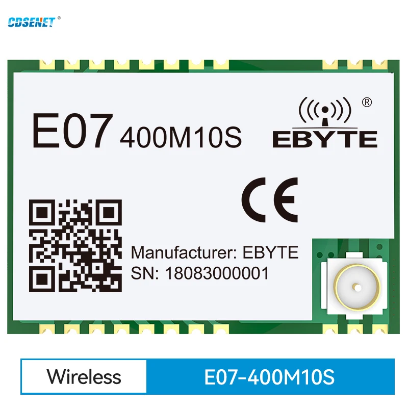 Приемопередатчик CC1101 433 МГц, радиочастотный модуль CDSENET E07-400M10S 10 мВт, параметры SPI, 433 МГц, отверстие для штампа CC1101