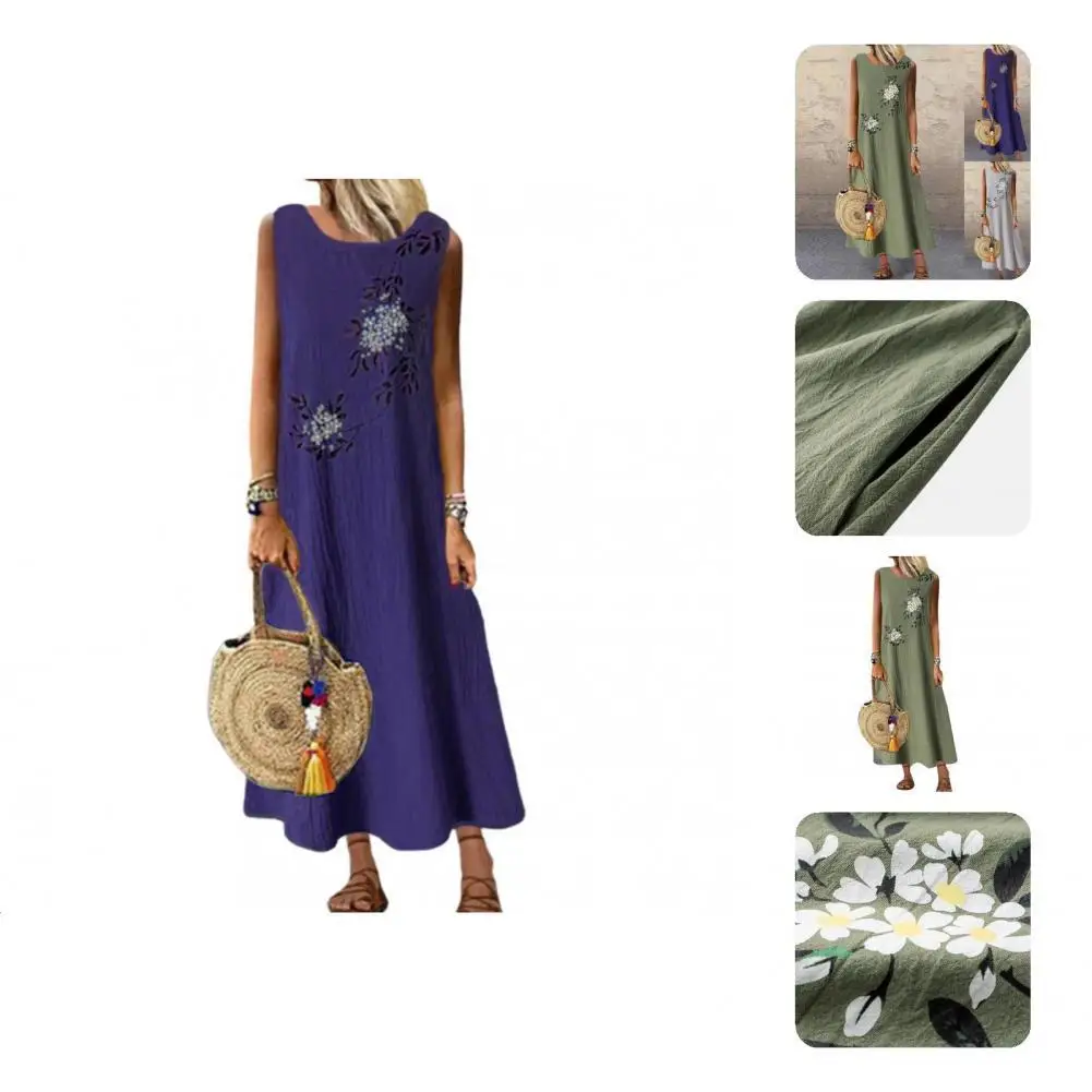 

Ladies Stylish Elegant Pure Color Dress Female Vest Dress Sleeveless for Beach