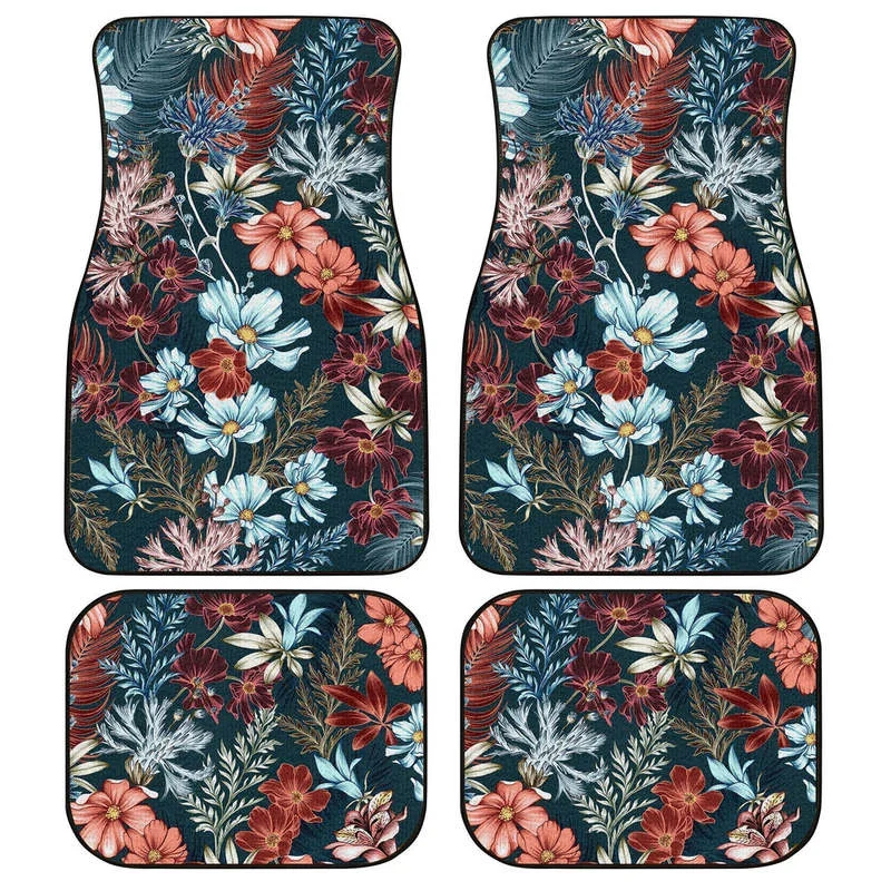 

Hawaiian Hibiscus Car Floor Mats Custom Car Interior Accessories 4PCs Pack