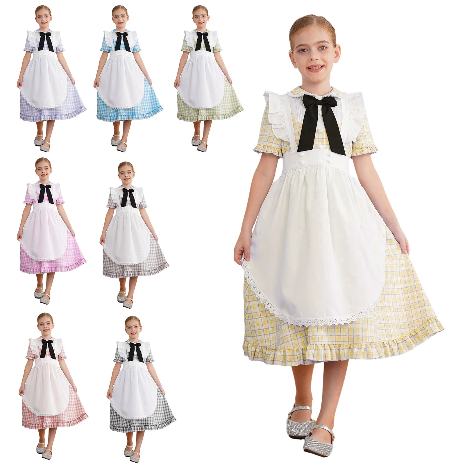 Костюм для косплея девушек пионерский цветочный трапециевидный костюм с