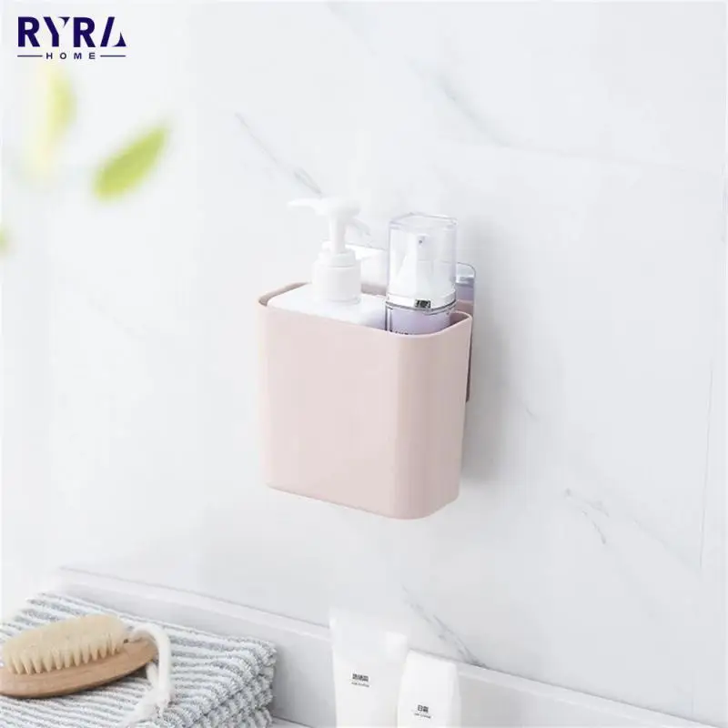 

Wall-Mounted Storage Box Self Adhesive Hanging Toothbrush Shelf Comb Toothpaste Storage Toothbrush Holder Bathroom Accessories