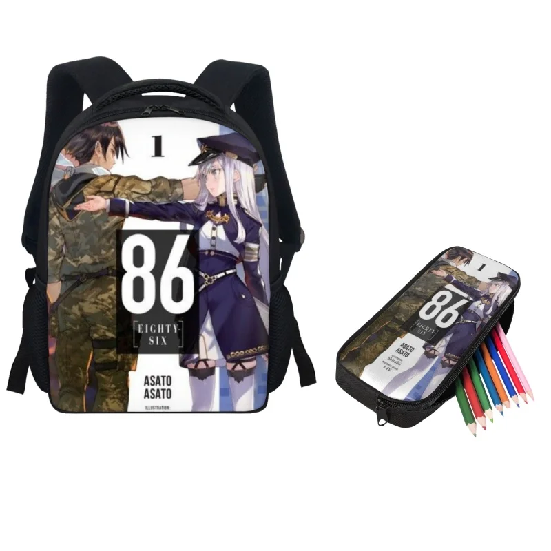 

Anime Eighty Six 86 2pcs/Set Kids School Bags with Pencilcase Kindergarten Backpack Back to School Prechool Baby Mini Schoolbag