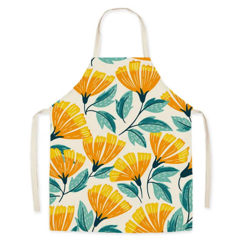 

Фартук в скандинавском стиле с цветами для домашней кухни маслостойкие модные фартуки для женщин Креативные аксессуары для выпечки фартук ...