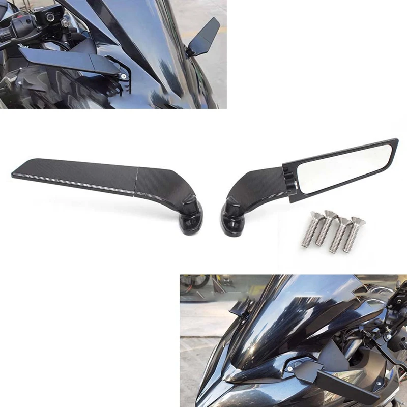 

Motorcycle Fixed Wind Wing Rearview Mirror Adjustable Rotating Rearview Mirror for Suzuki GSXR600 750 1000 2001-2019