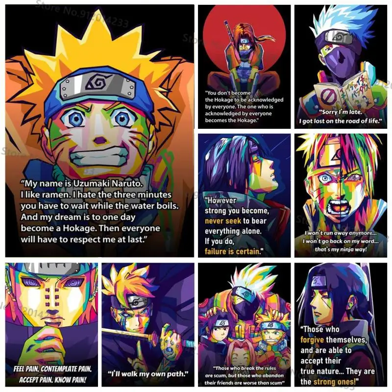 

Набор для алмазной живописи с мотивами японского аниме Наруто