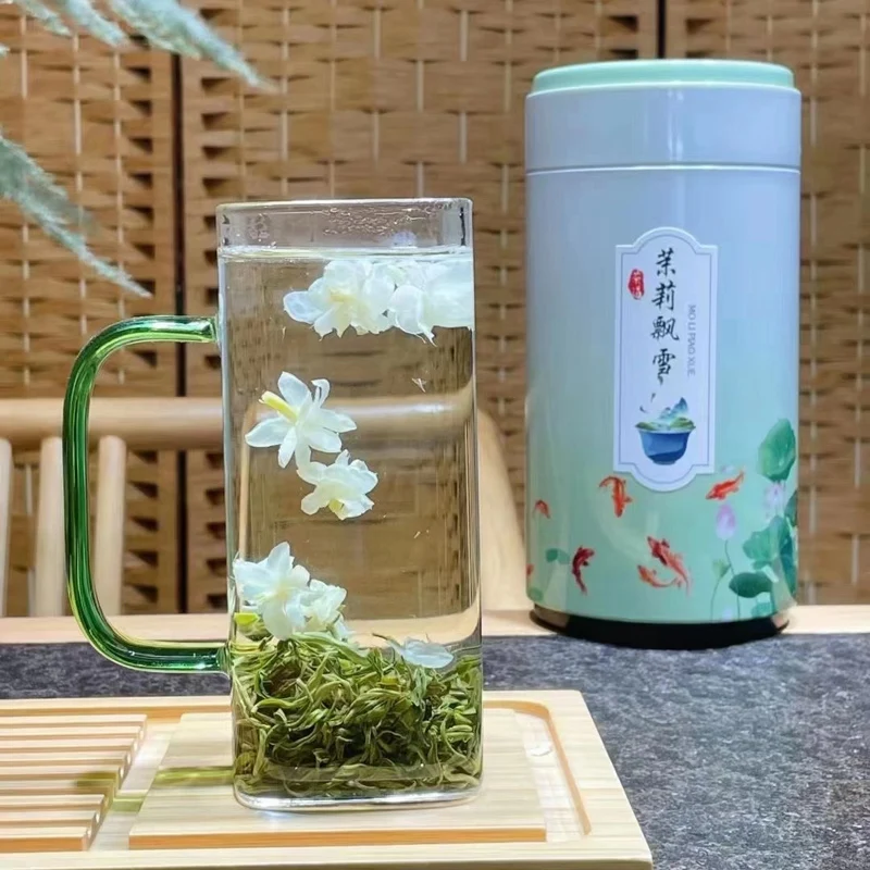 

Жасминовый чай с сильным ароматом, жасмин с серебряной иглой, консервированный чай без чайника