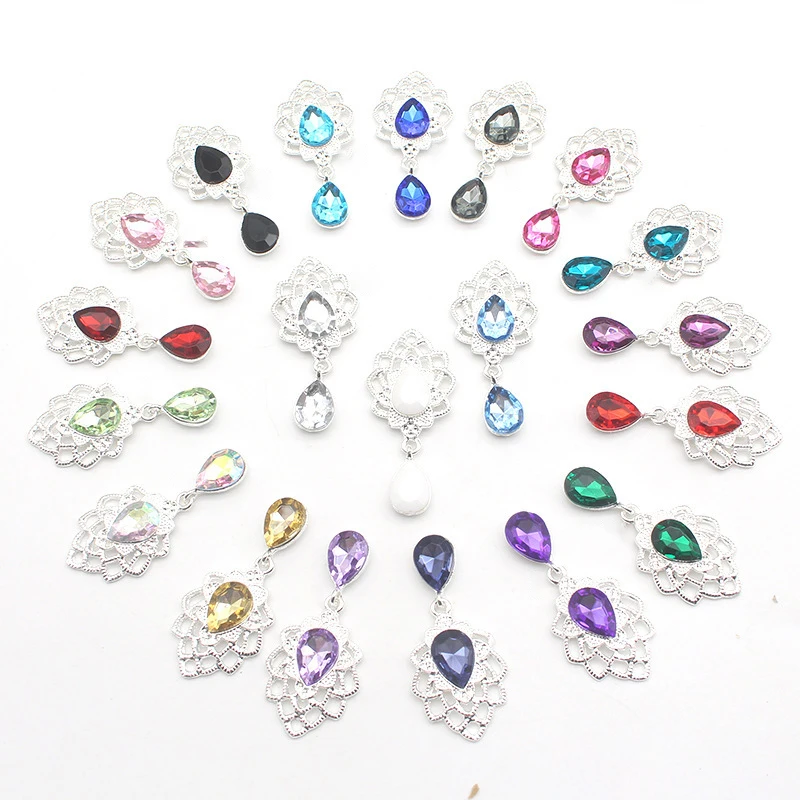 

Alloy Rhinestone Pendant Ladies Brooch Jewelry Accessories DIY Wedding invitation Card Wine Glass Gift Box Bow Decoration