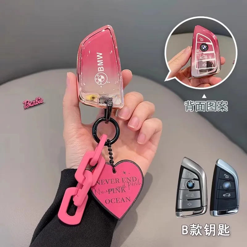 

Чехол для автомобильного ключа, сумка из ТПУ, чехол для ключа для BMW F20 G20 G30 X1 G05 X6 X7, аксессуары, держатель, брелок для ключей