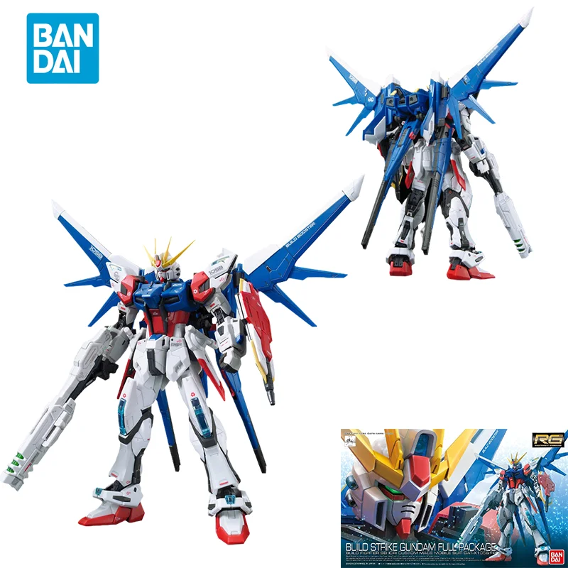 Прямая поставка с точки, Bandai, оригинальная модель Аниме GUNDAM RG 1/144, строительная Страйк, полная фотофигурка, сборная игрушка для детей