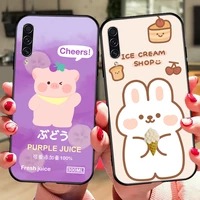 cute fashion cartoon bear anti fall phone case for huawei p30 p20 p40 p10 pro lite y9 y7 y6 y5 smart 2019 black silicone case