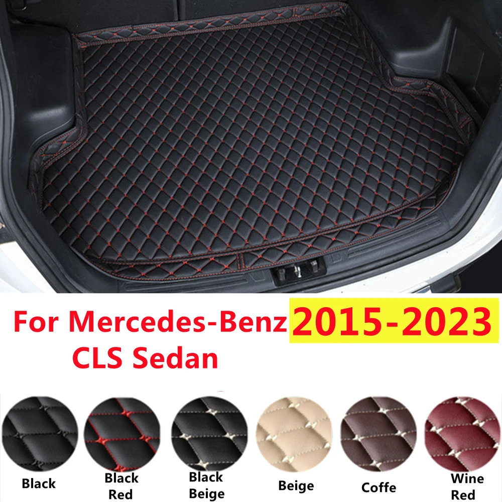 

SJ Профессиональный XPE кожаный Высокий Боковой автомобильный коврик для багажника с хвостовой подкладкой, задний грузовой коврик, водонепроницаемый, подходит для Mercedes-Benz CLS Sedan 15-2023
