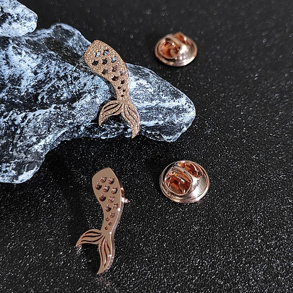 Брошь &quotРусалочка&quot из нержавеющей стали