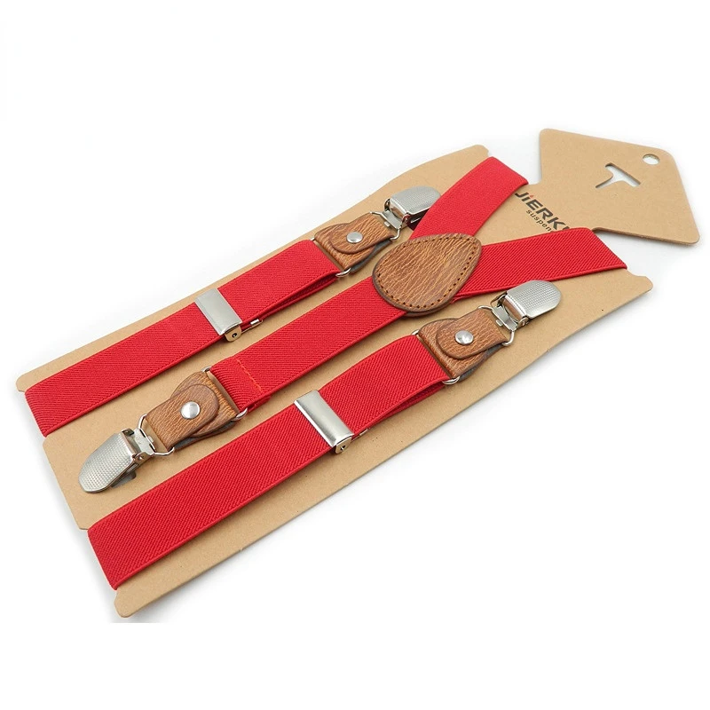 

High Quality Fashion Classic Solid 3 Clips Elastic Suspenders Baby Boy for Children Adjustable Y-shape Back Kids
