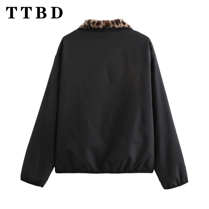 TTBD 2024 зимняя новая женская винтажная флисовая верхняя одежда с отложным