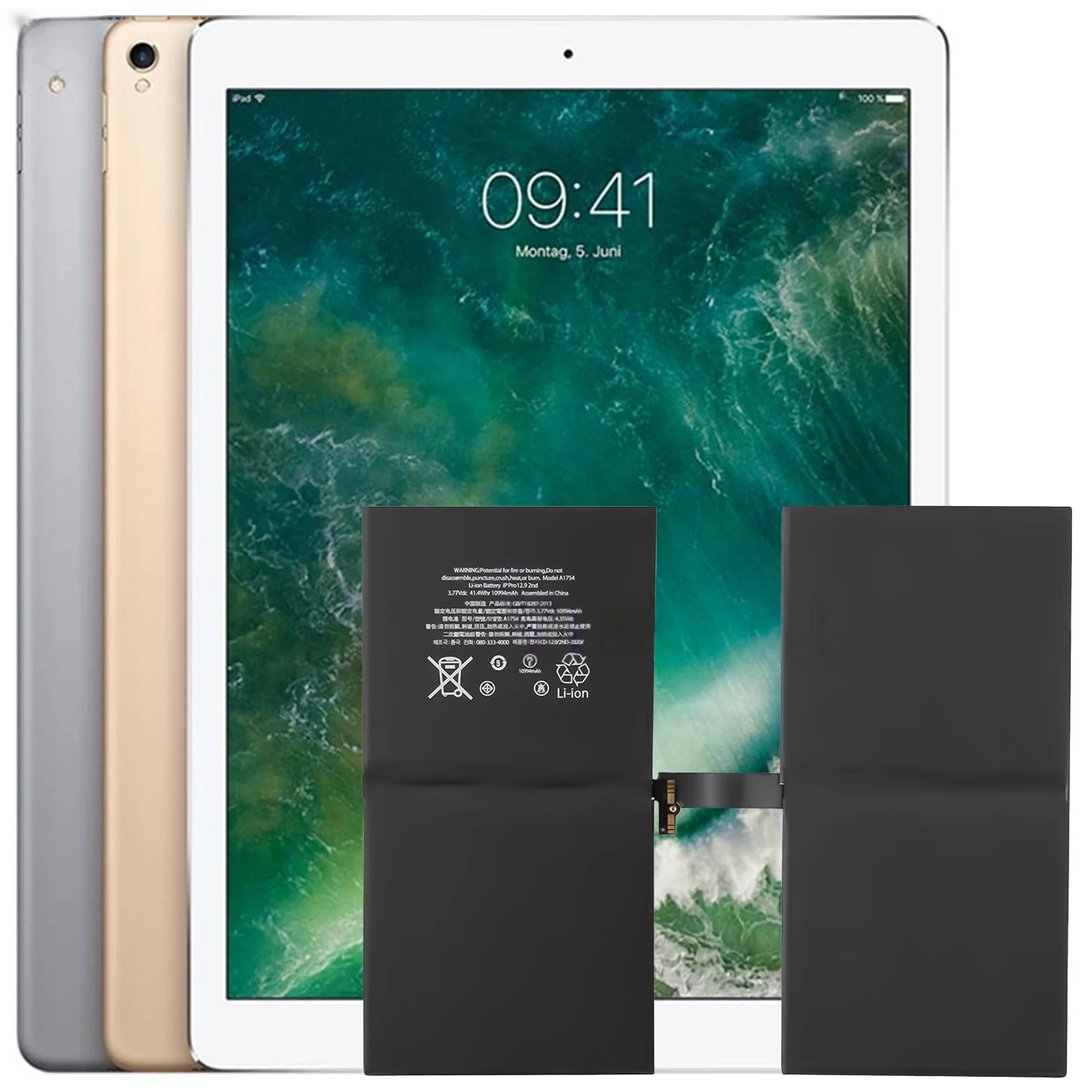 Фото Аккумулятор для планшета Apple iPad Pro 12.9 2-го поколения (10994 мАч), совместимый с моделями A1670, A1671, A1821, перезаряжаемый. №4