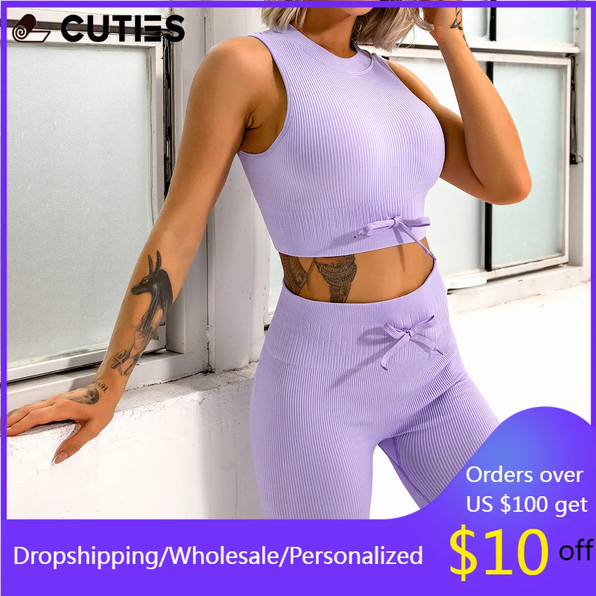 

Crop Tank Top For Yoga Pants Sets Seamless Women's Sports Top Set Woman 2 Pieces Women's Summer Suit Ropa Mujer High Waist Set