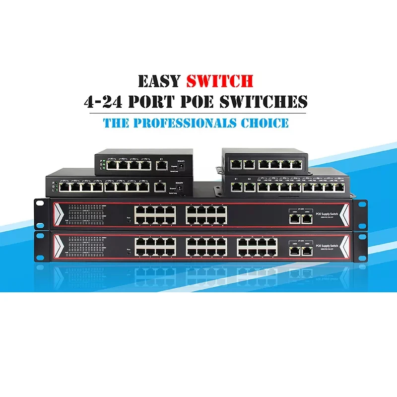 8channel 48V smart rj45 POE switch enlarge