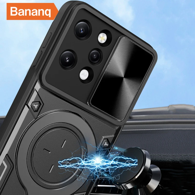 

Bananq Case For Redmi 12C 11A K40 K50 Note 12 11 Pro Plus Magnetic Stand Cover For Xiaomi 12 Lite 12T 11T Mix 4 Poco X5 M4 F3 GT