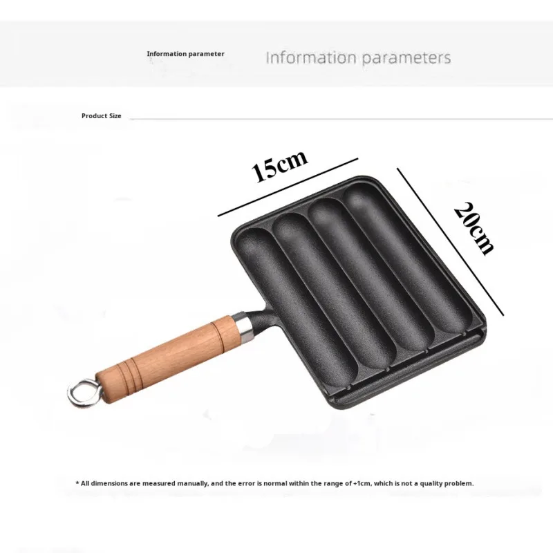 Удобная чугунная сковорода-гриль для сосисок