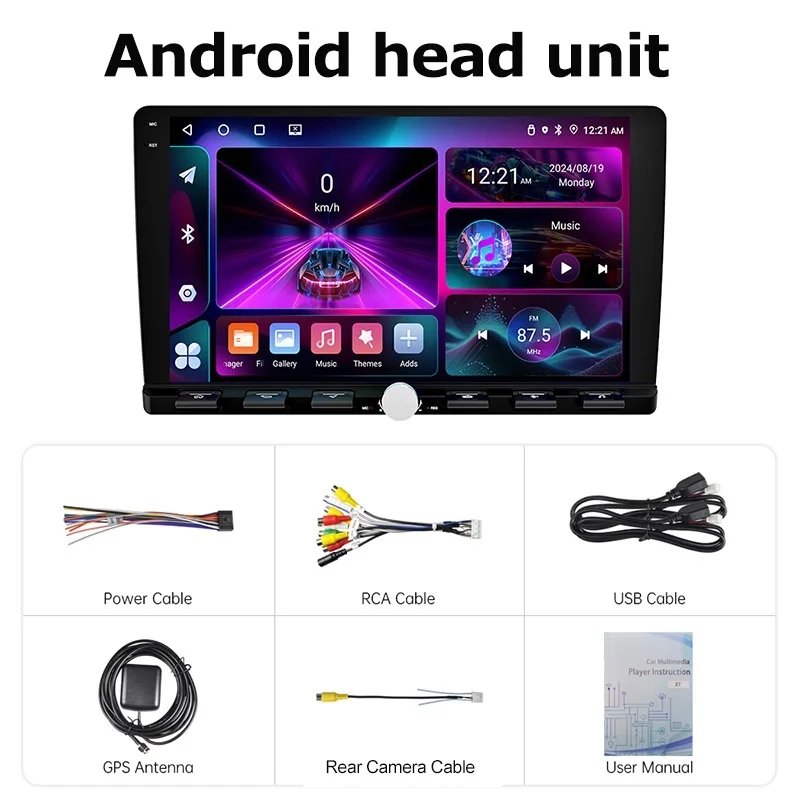 

Kenvox 2 Din Android автомобильный радиоприемник Carplay 9-дюймовый автомобильный мультимедийный видеоплеер стерео радио GPS для Tesla Style Nissan Hyundai