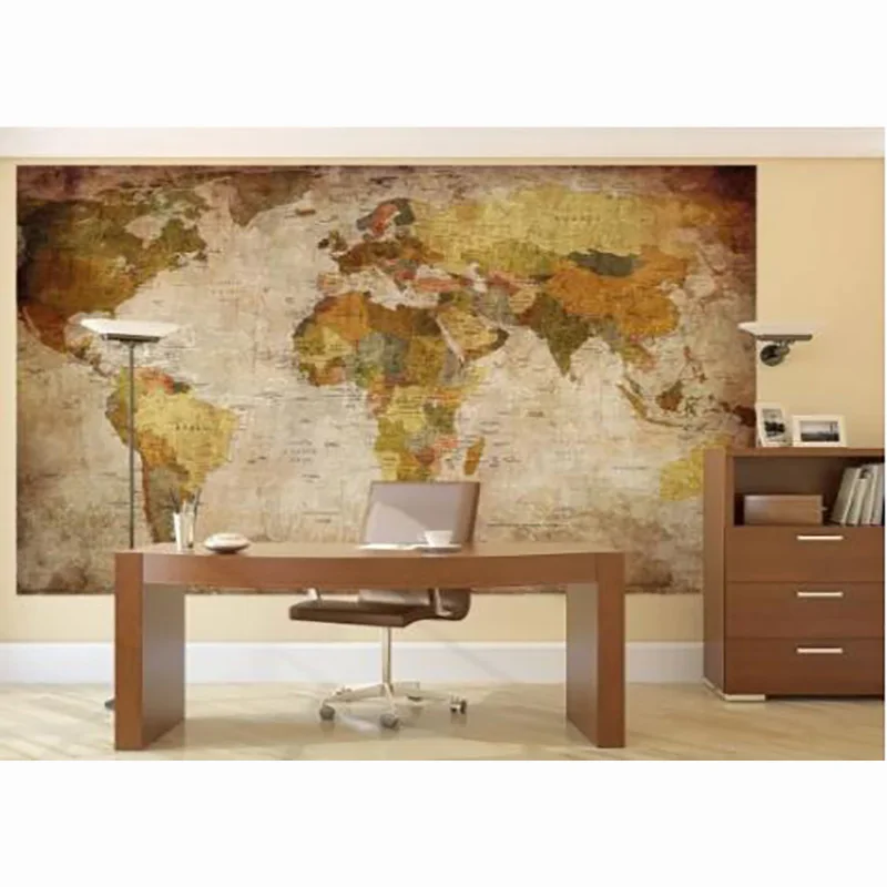 Виниловый фон для фотосъемки реквизит физическая карта мира винтажный настенный