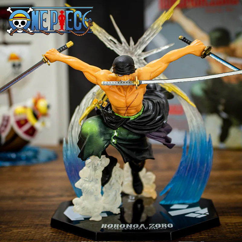 

ONE PIECE Figure Monkey D Luffy Roronoa Zoro 16-18cm Fighting Figurine Anime Character PVC Model Dolls Desktop Toys