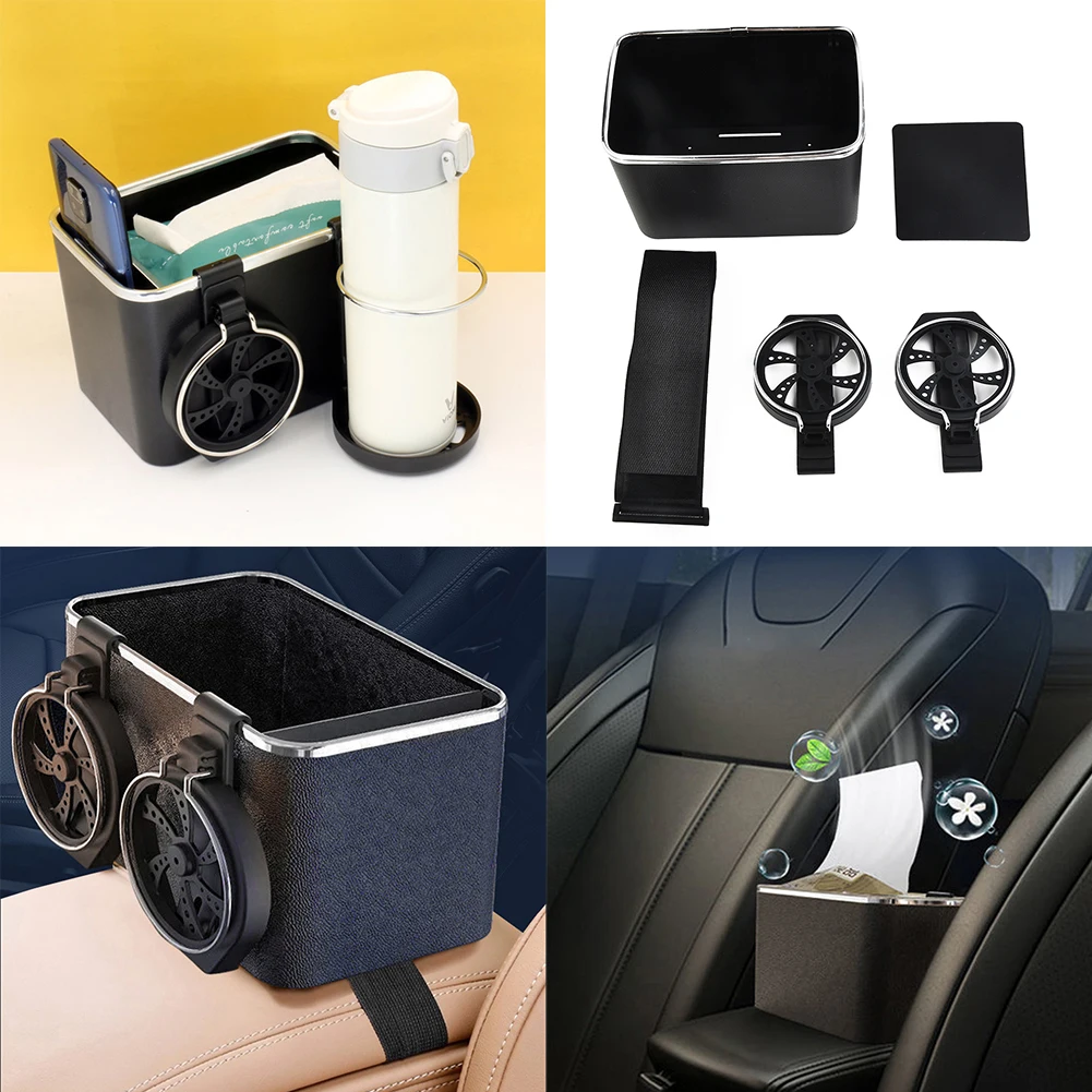 

Hanging Car Armrest Box Cup Holder Car Multifunctional Tissue Box Storage Box High-capacity Auto Interior Accessories