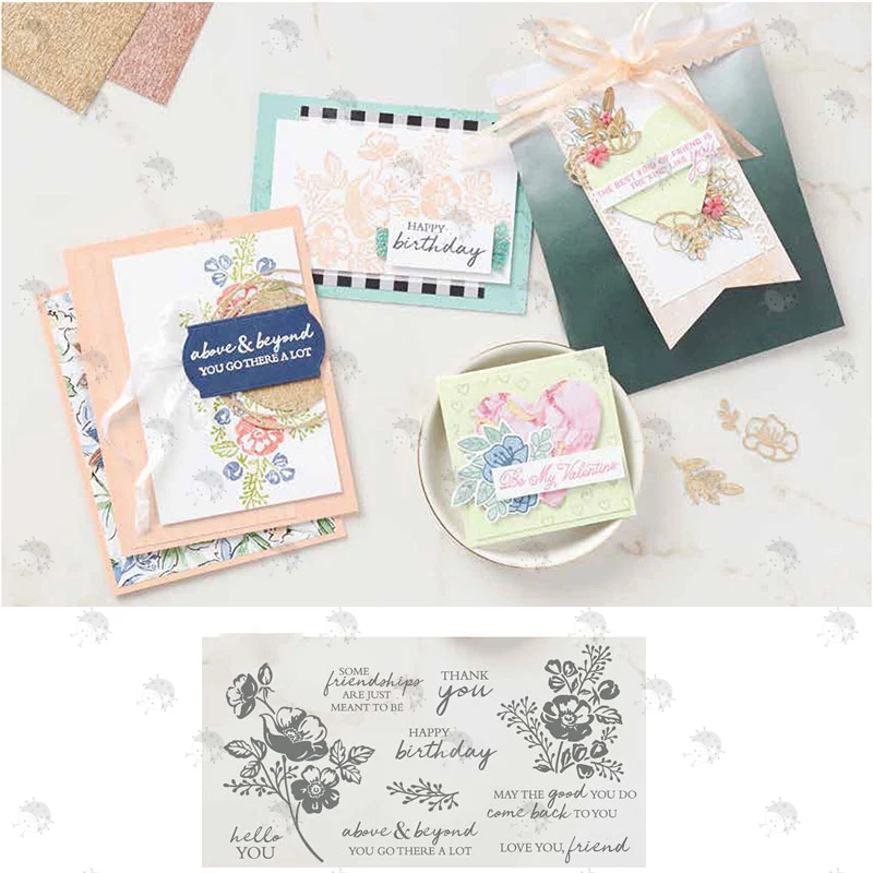 

Happy Birthday Flowers Patterns Metal Cutting Dies and Stamps Diy Greeting Card Scrapbooking Decoration 2022 New Embossing Molds