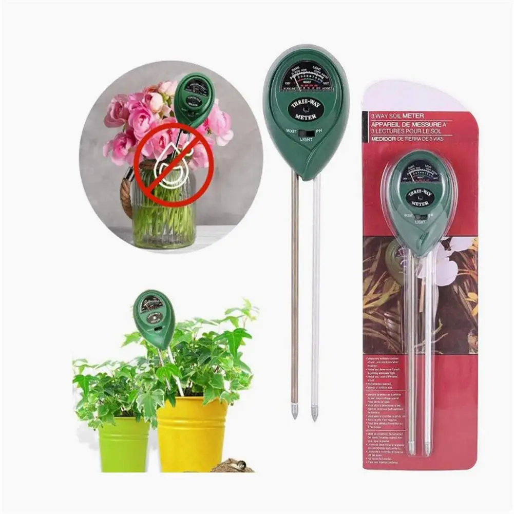 

3 In 1 Soil Moister Tester Water Ph Light Test Meter Kit Gardening Tools For Garden Indoor Outdoor