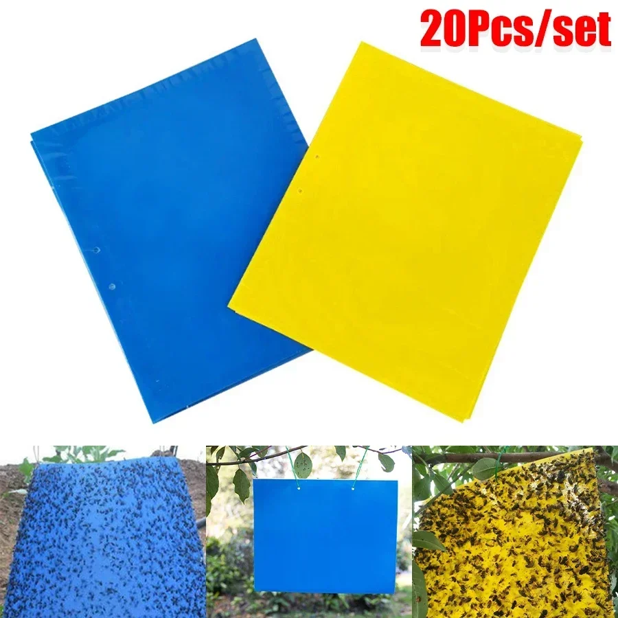 20 шт. Клейкая Двусторонняя ловушка для насекомых и