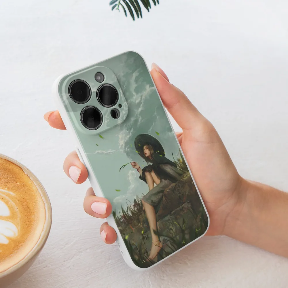 Картина маслом Runaway Girl Pattern Чехол для телефона iPhone 11 12 13 14 15 16 Pro Max XR XS X 7 8 Plus