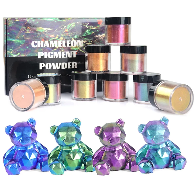 

Mirror Chameleons Pigment Pearlescent Epoxy Resin Glitter Magic Discolored Powder DIY Resin Colorant Jewelry Making DyeTools