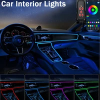 interior light for car light strip led neon usb optical fiber ambient lights app control auto atmosphere decorative lamp