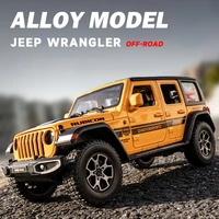 diecast 122 alloy model car miniature jeep wrangler rubicon for children collectible gifts metal vehicle off road boys hot toys