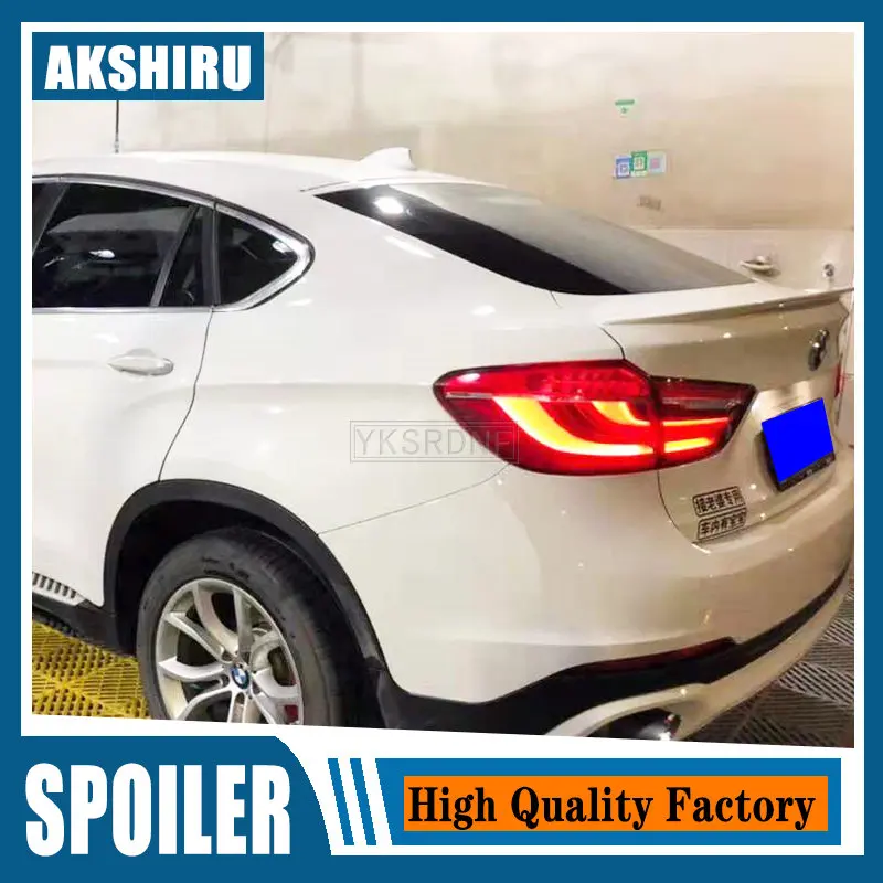 

Для bmw F16 X6 X6M M-Стайлинг 2015 2016 2017 2018 высококачественный Неокрашенный праймер из АБС-пластика автомобильный Стайлинг заднее крыло спойлер для ...