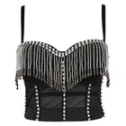 Новинка 2022, яркие Модные Корсеты с эффектом пуш-ап, женские сексуальные бюстье, готический корсет, топ для ночного клуба, для вечерние ринки, короткий топ