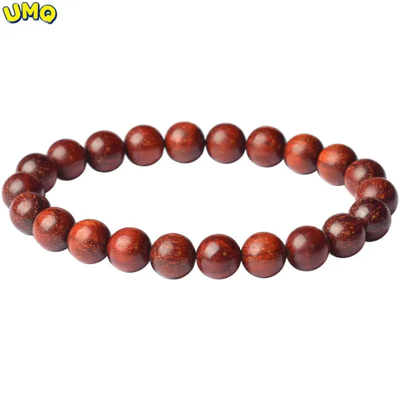 

Natural Authentic Red Sandalwood Bracelet Women's Transport Network Mahogany Buddha Bead Boudoir Two People Ancient Style a Pair
