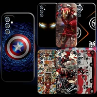 marvel avengers iron man for samsung m11 m12 phone case coque funda soft carcasa liquid silicon