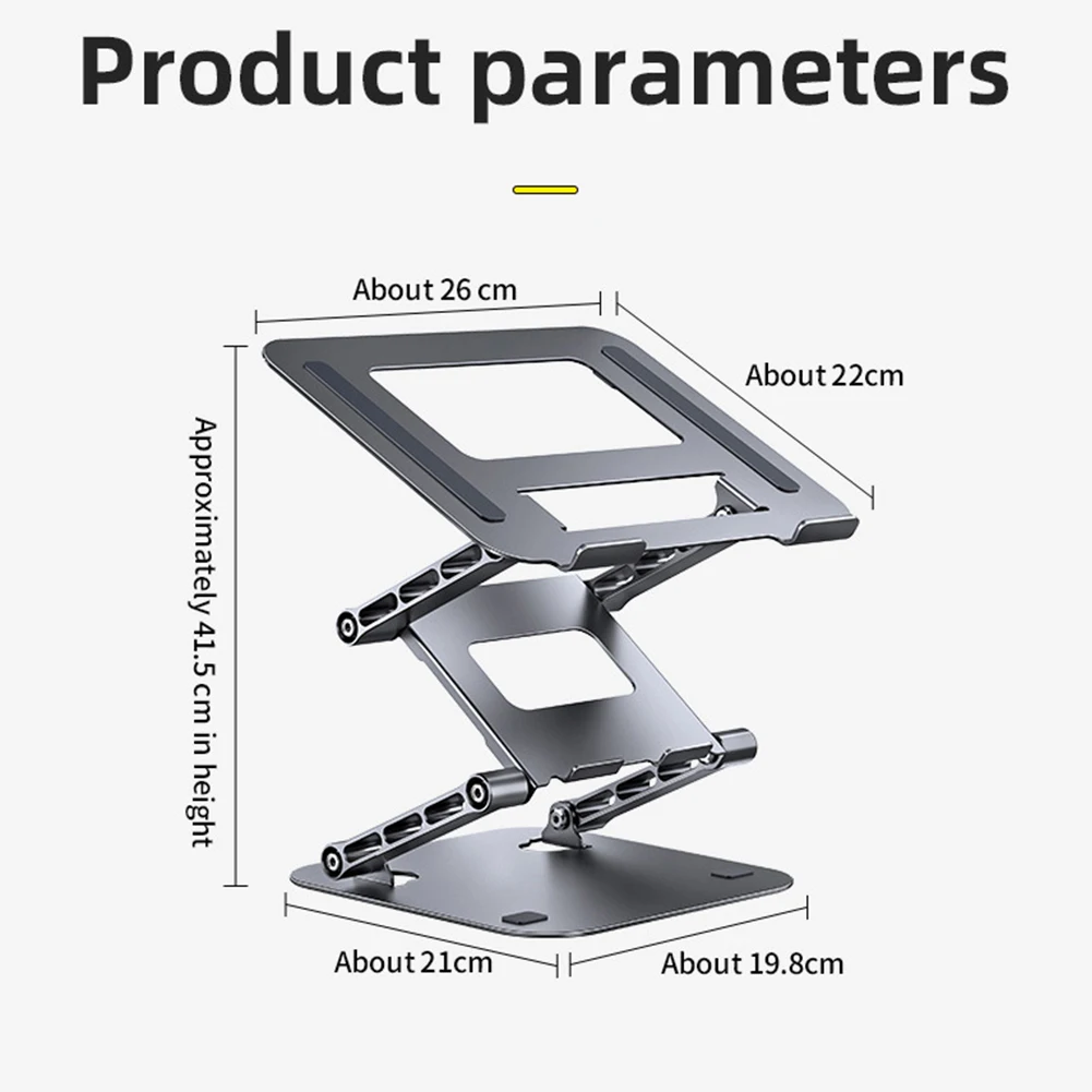 Adjustable Laptop Stand Aluminium Foldable Laptop Holder Portable Notebook Tablet Stand Cooling Support For MacBook Air Pro ipad images - 6