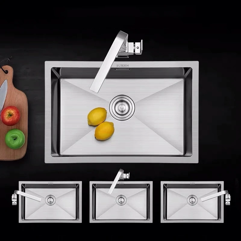 304 кухонная раковина из нержавеющей стали Topmount или Undermount Одиночная для дома