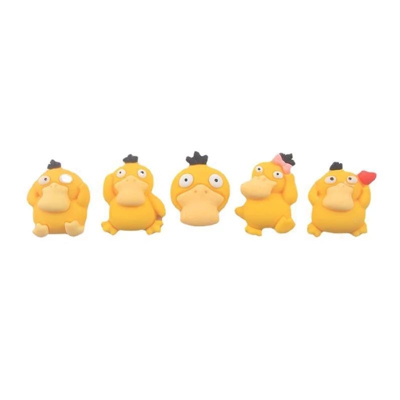 

Миниатюрная игрушка в виде персонажа из мультфильма Psyduck Pokemon, головной убор, наклейка на холодильник, коробка для канцелярских принадлежностей, кукла, детская игрушка