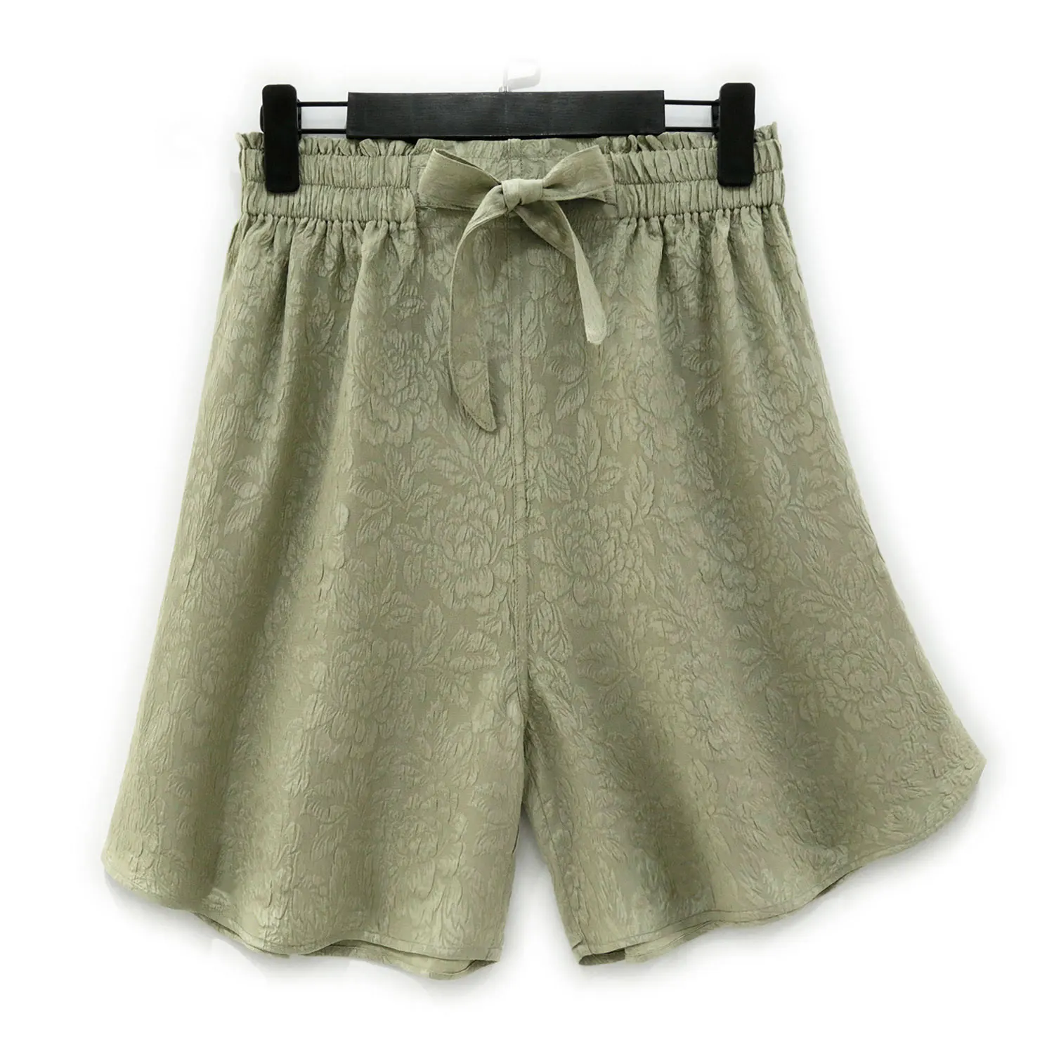 

Summer Silk Shorts Women's High Waist 100%Natural Mulberry Silk Crown Le Wrinkle Skirt Pants Hot Pants Ribbon Pants Versatile