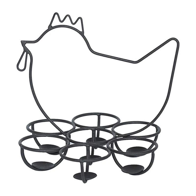 

Egg Basket Display Tray Holder for Gathering Fresh Eggs Metal Egg Rack Storage for Kitchen