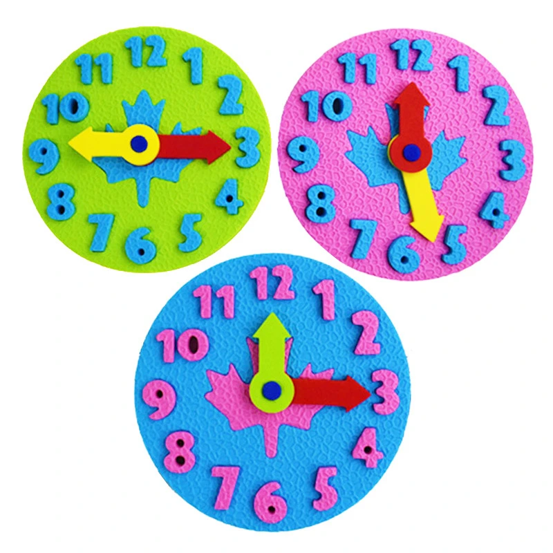 

Children Montessori Clock Educational Toys Hour Minute Second Cognition Colorful Clocks Toys Kids Early Preschool Teaching Aids