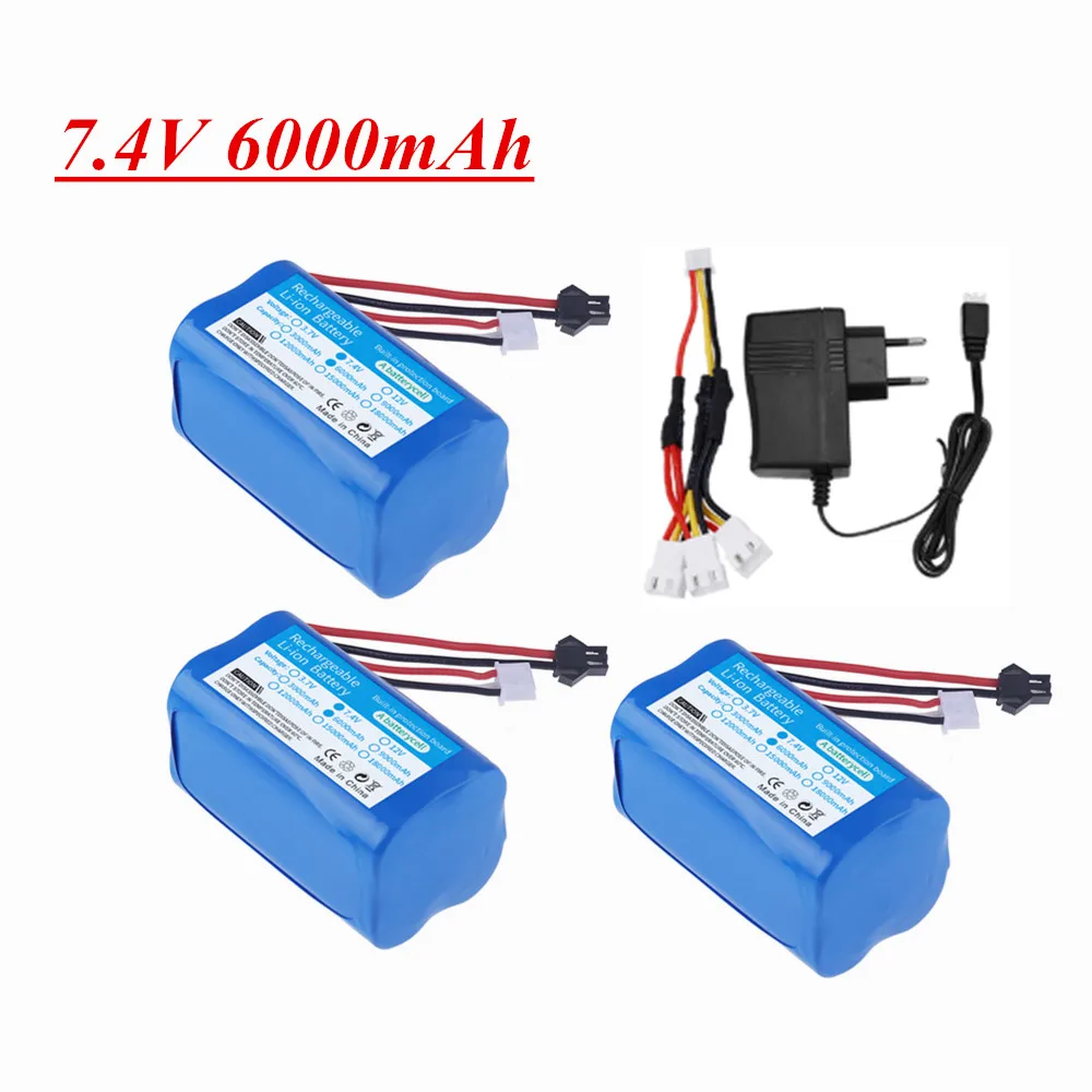 Зарядное устройство для батарей 7 4 в 6000 мач 18650 li-ion WPL MN99S D90 U12A S033g Q1 H101 D12 C24-1 C24