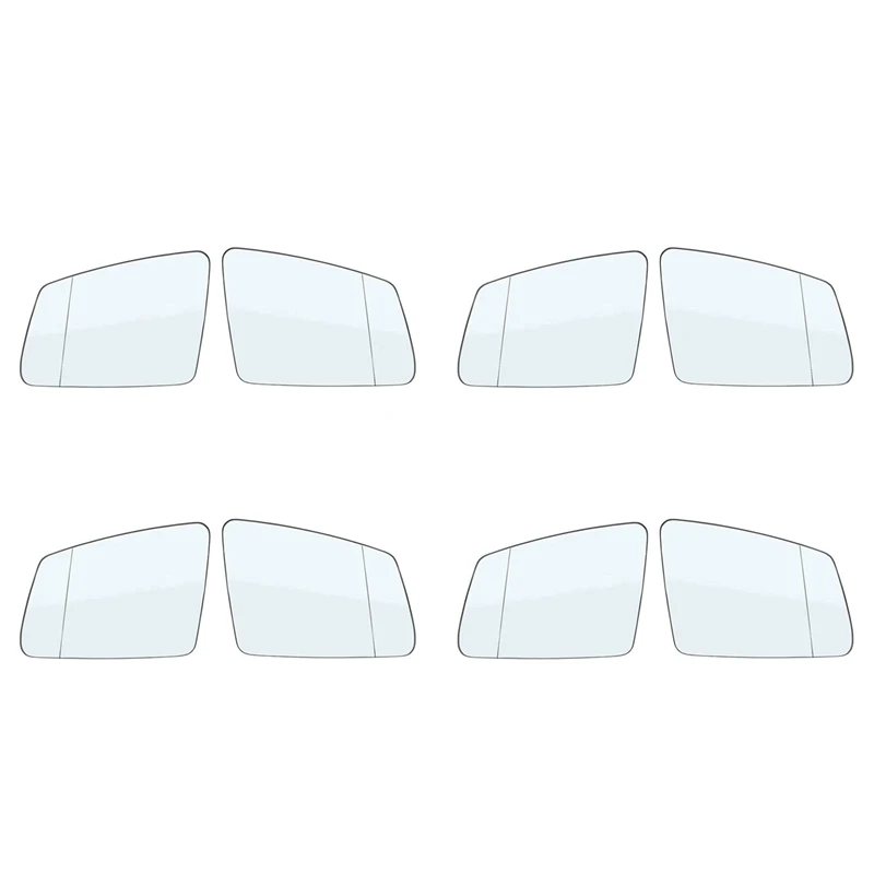 8X правое + левое боковое зеркало заднего вида Стекло 2128100521 2128100621 для Mercedes-Benz A B C E S