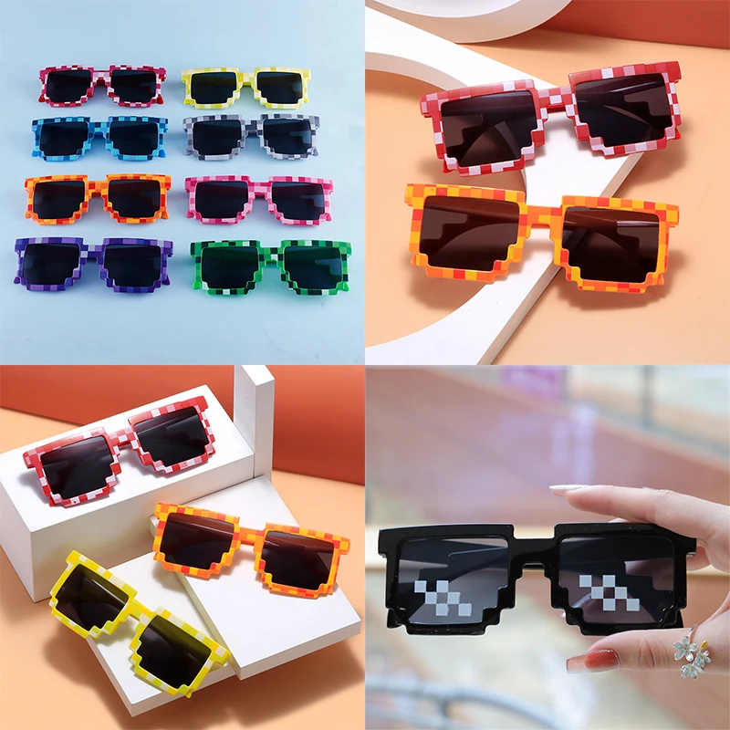 Майнкрафт пиксельный стиль солнцезащитные очки персонажи аниме милые