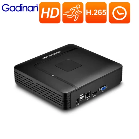 Видеорегистратор Gadinan 16CH/9CH 4K 8MP CCTV NVR, сетевой видеорегистратор с датчиком движения и функцией распознавания лица, сетевой видеорегистратор H.265 + P2P HDMI VGA FTP XMEye